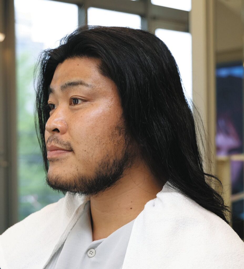 髪を切る前の福