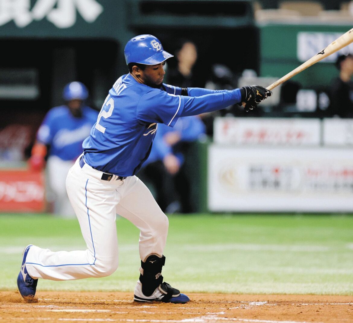 ４回表２死二塁、空振り三振に倒れたブライト