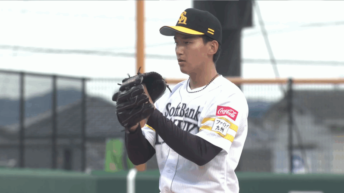 Fukuoka Softbank Hawks pitcher Yugo Maeda © Pacific League TV