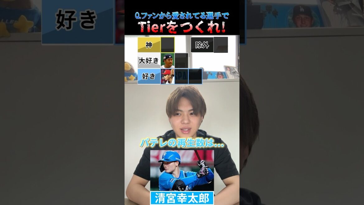 12球団ファンに愛されてる選手Tier #プロ野球 #野球 #プロ野球 #北海道日本ハムファイターズ