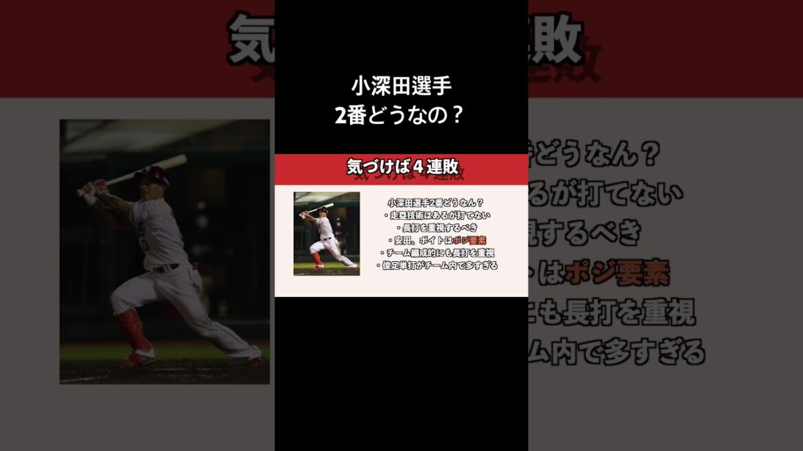 小深田選手は本当に2番でいいのか？#shorts