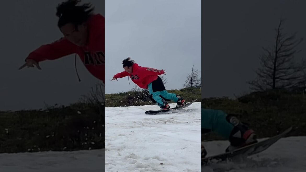 ちょんまげグラトリ#竹内水輝#スノーボード #snowboarding #グラトリ#ちょんまげ