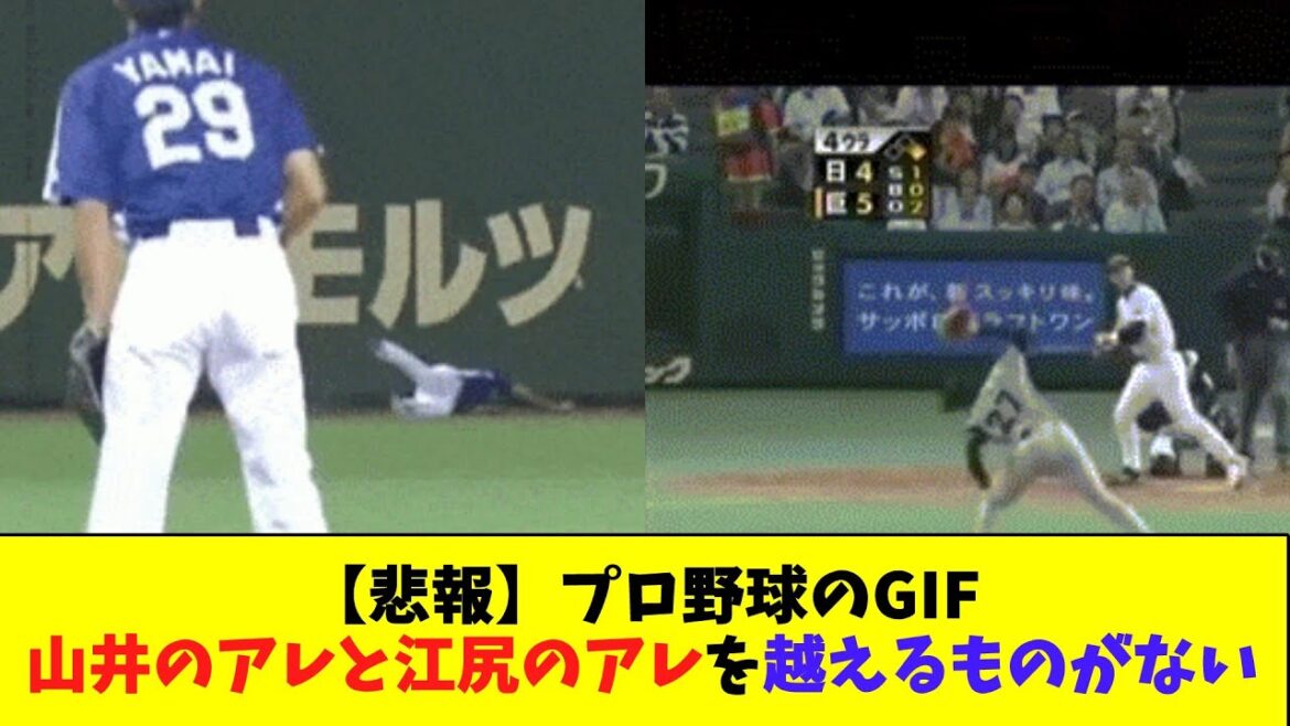 プロ野球のgif、山井のアレと江尻のアレを越えるものがないwww