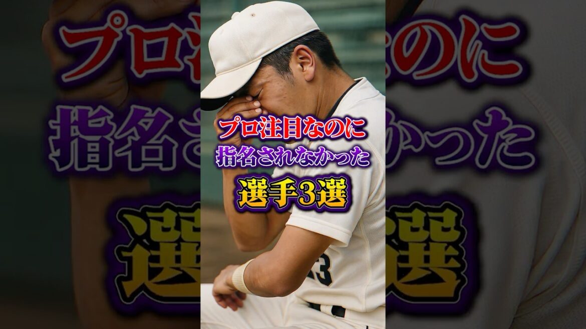 プロ注目なのに指名されなかった選手3選 プロ注目なのに指名されなかった選手3選