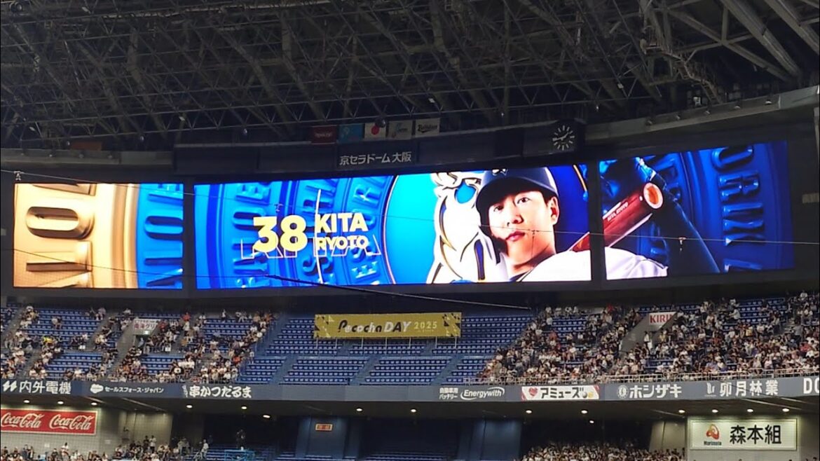 来田涼斗 選手 ｢Mrs. GREEN APPLE  ANTENNA｣ 奇数打席 登場曲 オリックス･バファローズ 選手 ビジョン映像 PV 演出 ヘッドショット @ 京セラドーム 2025
