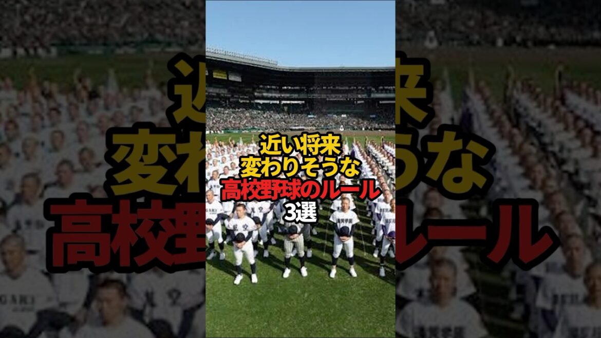 近い将来変わりそうな高校野球のルール 3選#sports #shorts #プロ野球 #野球 #やきゅスト
