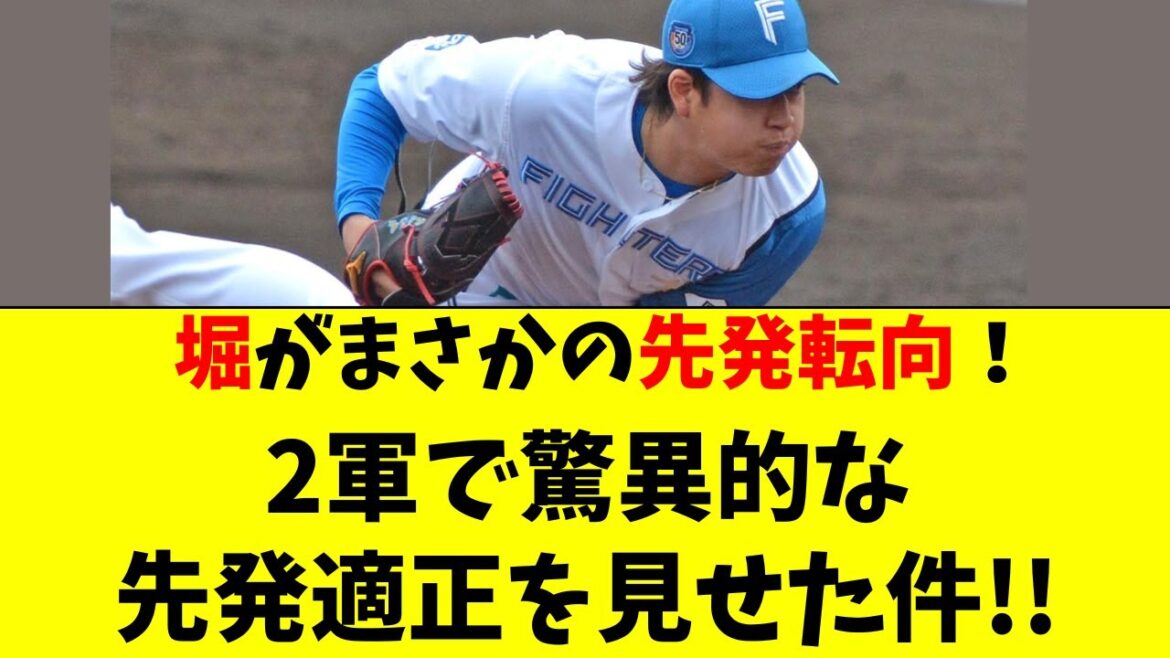 【日本ハム】堀瑞輝がまさかの先発転向!2軍戦結果がこちら 【日本ハム】堀瑞輝がまさかの先発転向!2軍戦結果がこちら