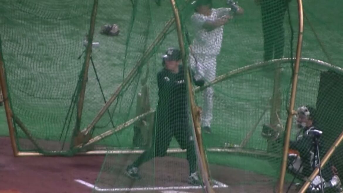 マリーンズ角中勝也 のフリーバッティング＜読売ジャイアンツ 対 千葉ロッテマリーンズ 2025年3月21日＞