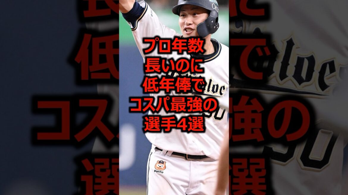 プロ年数長いのに低年俸でコスパ最強の選手4選 #プロ野球 #コスパ最強 #野球雑学 プロ年数長いのに低年俸でコスパ最強の選手4選 #プロ野球 #コスパ最強 #野球雑学