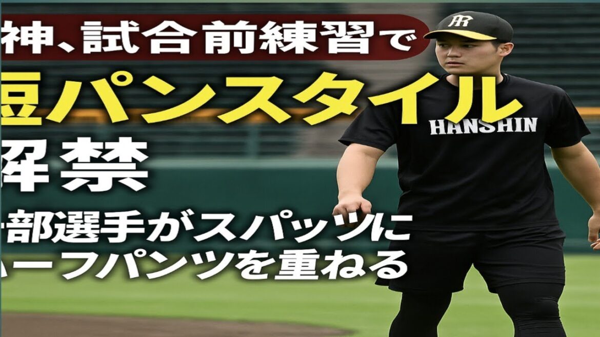 阪神、試合前練習で「短パンスタイル」解禁　一部選手がスパッツにハーフパンツを重ねる