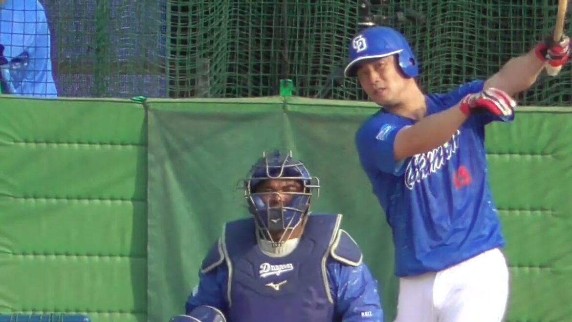 2025年7月3日 中日・加藤 匠馬 選手＆宇佐見 真吾 選手のフリー打撃練習