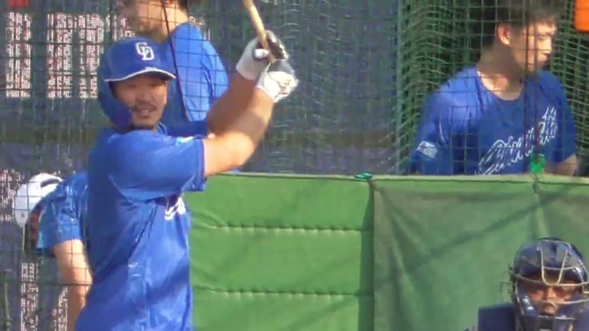 2025年7月3日 中日・川越 誠司 選手のフリー打撃練習