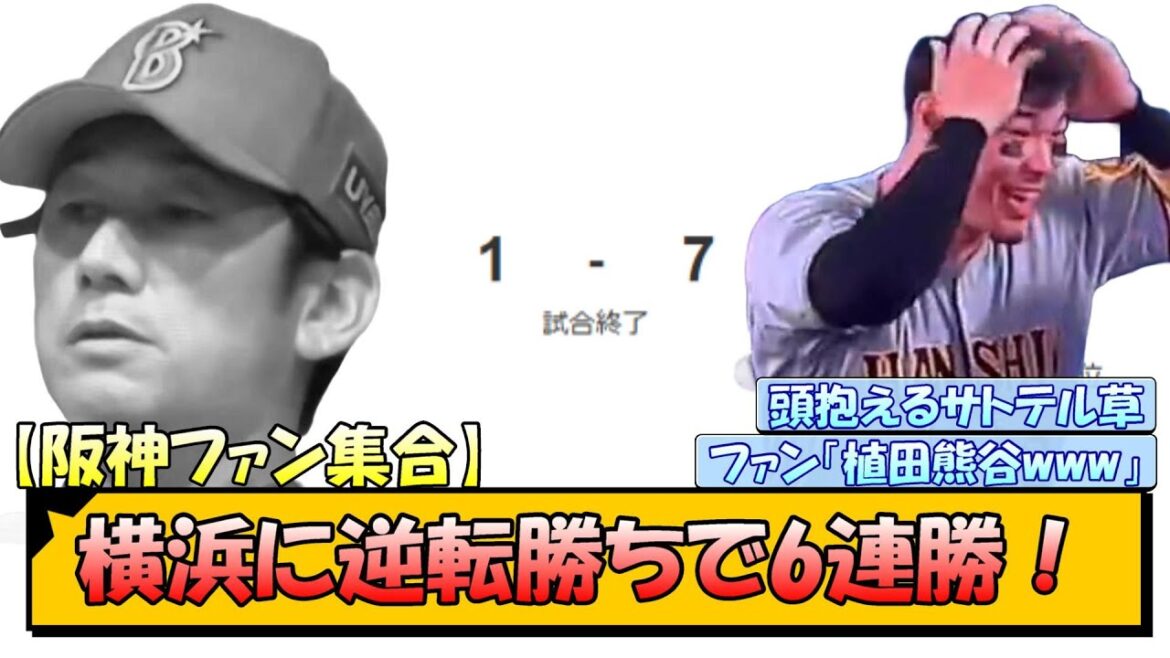 【阪神ファン集合】横浜に逆転勝ちで6連勝！