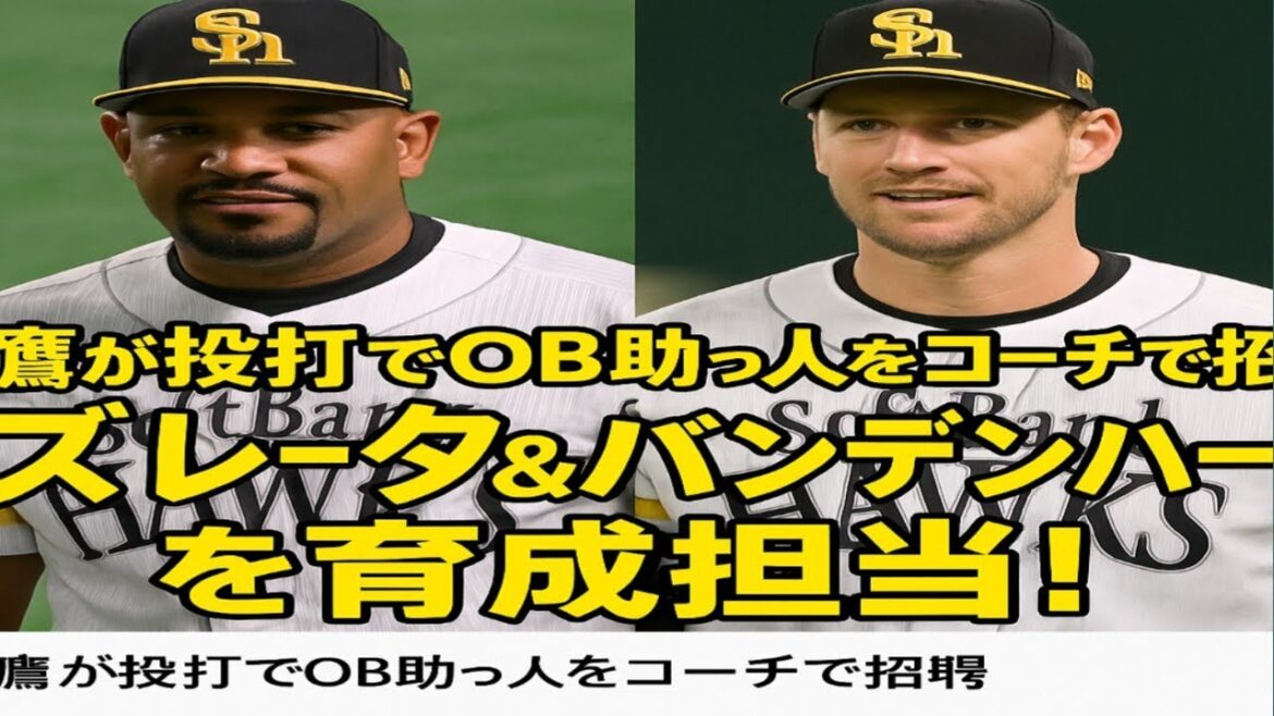 鷹がOB助っ人ズレータ＆バンデンハークを育成コーチに招聘！投打の外国人育成強化へ本格始動！