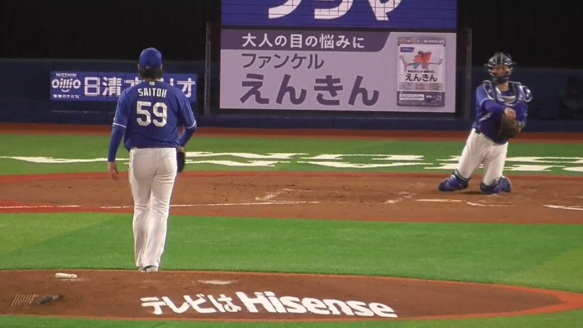 2025年7月1日 中日・斎藤 綱記 投手の準備投球(ボールデッド中)