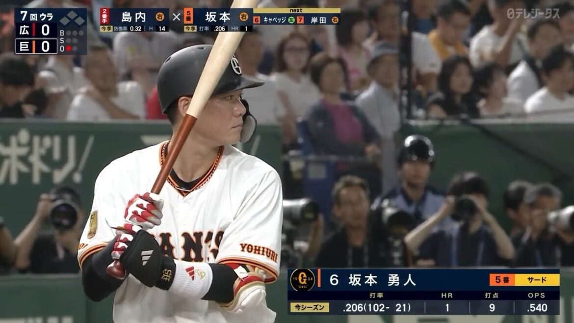 巨人・坂本勇人 通算466本目の二塁打【NPB最多記録まであと「21」】 巨人・坂本勇人 通算466本目の二塁打【NPB最多記録まであと「21」】
