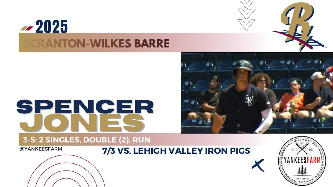 Spencer Jones Vs Lehigh Valley Iron Pigs 7/3/25