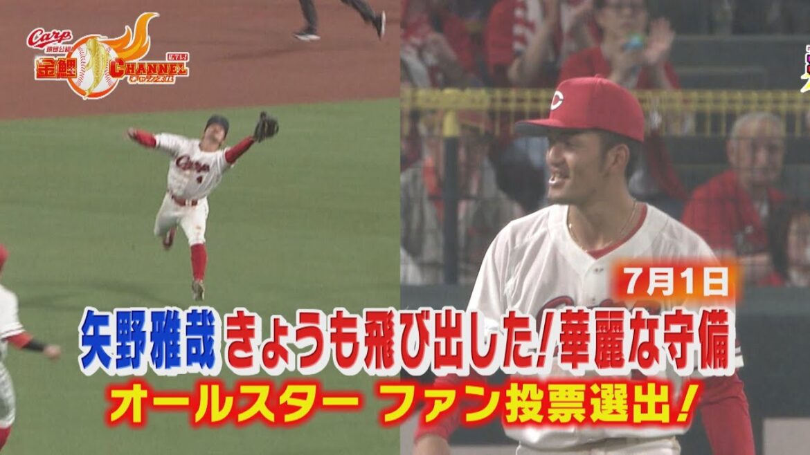 【オールスターファン投票選出！】きょうも出た！矢野雅哉の華麗な守備【カープ公認】金鯉チャンネル /広テレ！