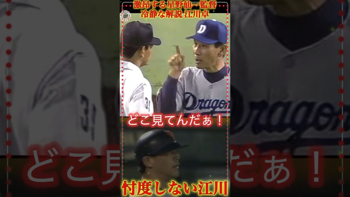 ㊗️600万再生 『信念を貫く猛抗議 中日ドラゴンズ星野仙一 冷静な解説 江川卓』#shorts #プロ野球 #ホームラン  #ランナー #星野仙一 #巨人 #ジャイアンツ#審判 #中日ドラゴンズ