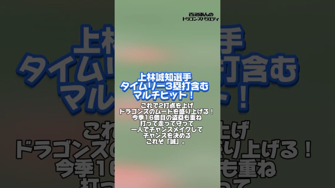 7/5 どらポジハイライト#dragons#中日ドラ　ゴンズ#清水達也　投手#上林誠知　選手#ボスラー　選手#どらポジ#どらポジハイライト