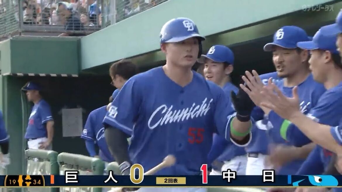 【先制点】場外特大5号ソロ！細川成也【巨人×中日】