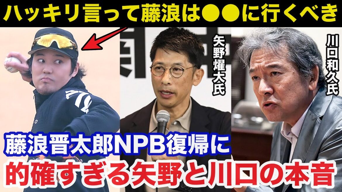 藤浪晋太郎NPB復帰に阪神.矢野燿大前監督と巨人OB川口和久が語っていたある本音が的確すぎると話題に【阪神タイガース/プロ野球】 藤浪晋太郎NPB復帰に阪神.矢野燿大前監督と巨人OB川口和久が語っていたある本音が的確すぎると話題に【阪神タイガース/プロ野球】