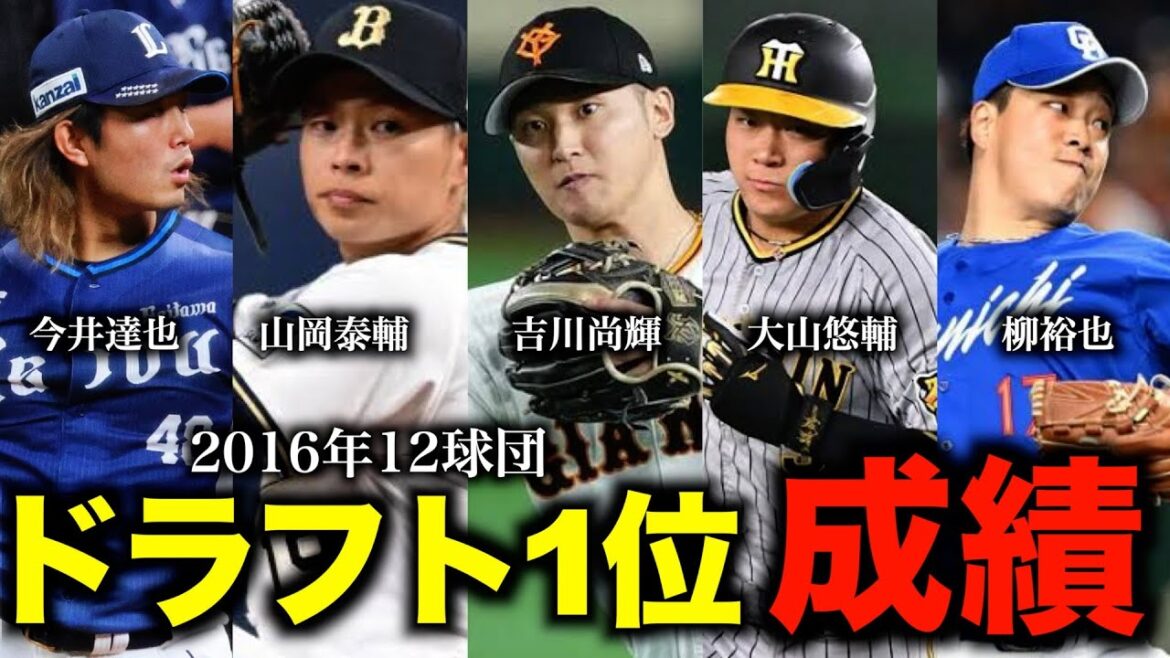 「12球団」2016年のドラフト1位選手の戦績まとめ/今井達也,吉川尚輝,大山悠輔など球界を代表する選手を多く輩出した2016年ドラフト/選手達の成績はいかに・・・