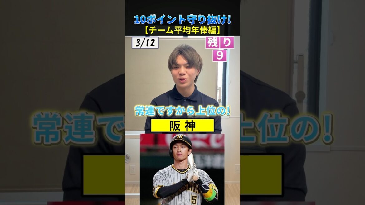 チーム平均年俸ランキングを当てろ!#プロ野球 #野球 #npb #阪神タイガース #年俸 チーム平均年俸ランキングを当てろ!#プロ野球 #野球 #npb #阪神タイガース #年俸