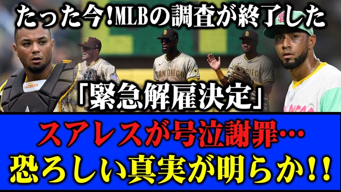 【速報】たった今MLB調査終了!スアレス号泣謝罪…恐ろしい真実が明らかに! 【速報】たった今MLB調査終了!スアレス号泣謝罪…恐ろしい真実が明らかに!