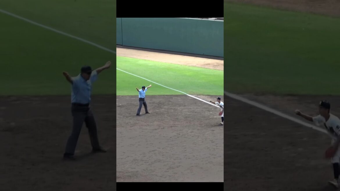 アウトーーー！…え、セーフ！？　　#高校野球 #甲子園 #野球  #夏 #高校生 #青春