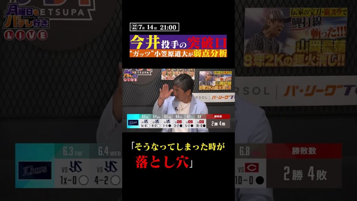 今井投手の突破口…ガッツ小笠原の金言#shorts