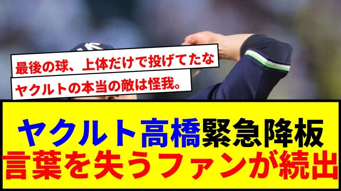 【速報】ヤクルト高橋奎二、下半身不良で登録抹消へ…今季2度目の離脱に高津監督も絶句。ヤ戦病院の現状がヤバすぎる。 【速報】ヤクルト高橋奎二、下半身不良で登録抹消へ…今季2度目の離脱に高津監督も絶句。ヤ戦病院の現状がヤバすぎる。