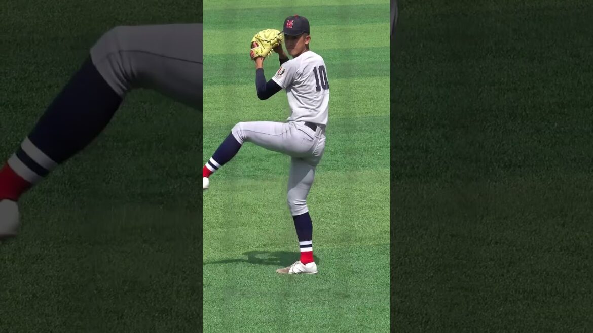 横浜高校　怪物・織田翔希のキャッチボールがエグすぎた　#高校野球 #横浜高校 #甲子園 #投手 #怪物 #ドラフト候補