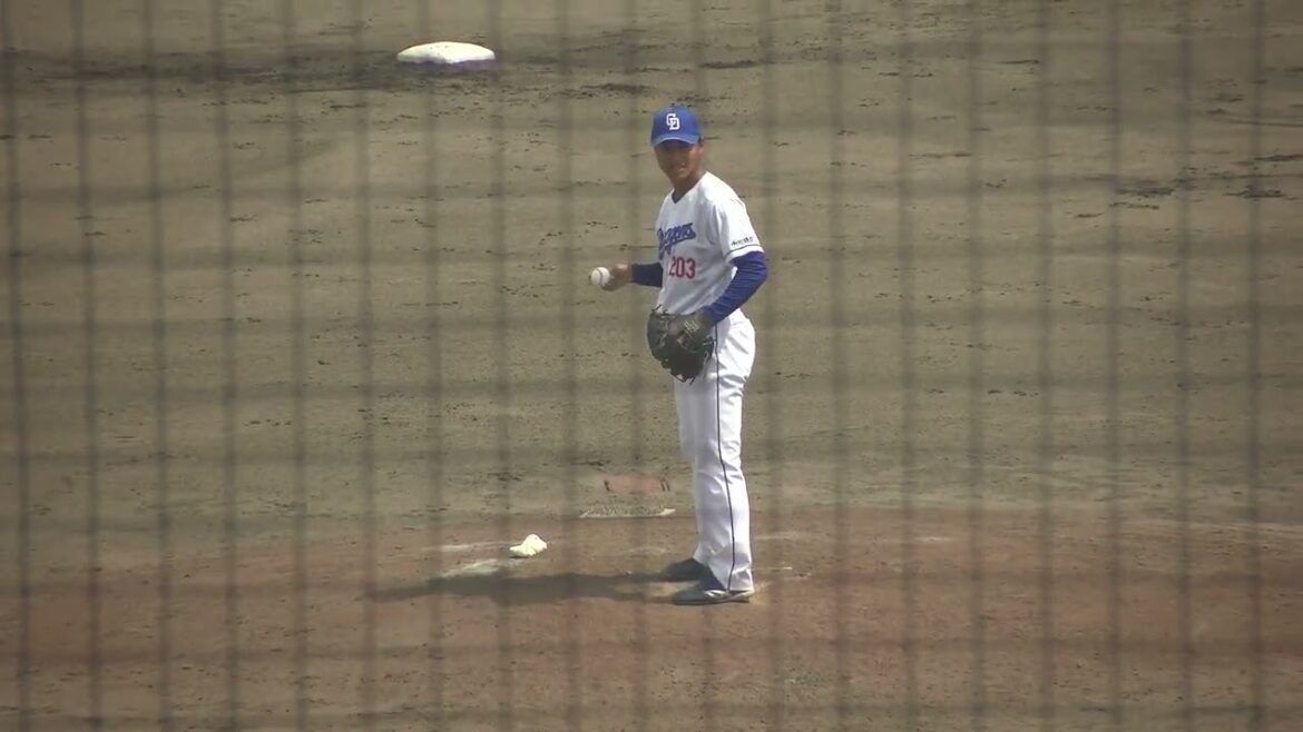 中日ドラゴンズ 井上剣也投手 投球練習 2025/7/11 ナゴヤ球場