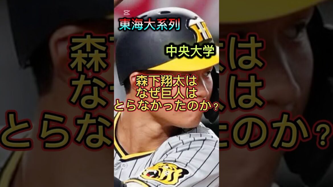 森下翔太はなぜ巨人はとらなかったのか？#プロ野球 #森下翔太#ジャイアンツ #巨人 #阪神 #阪神タイガース #タイガース #ショート #ショート動画 #shorts