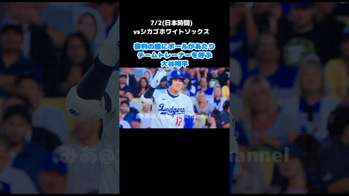 審判痛そう！チームトレーナーを呼ぶ大谷翔平 #ドジャース