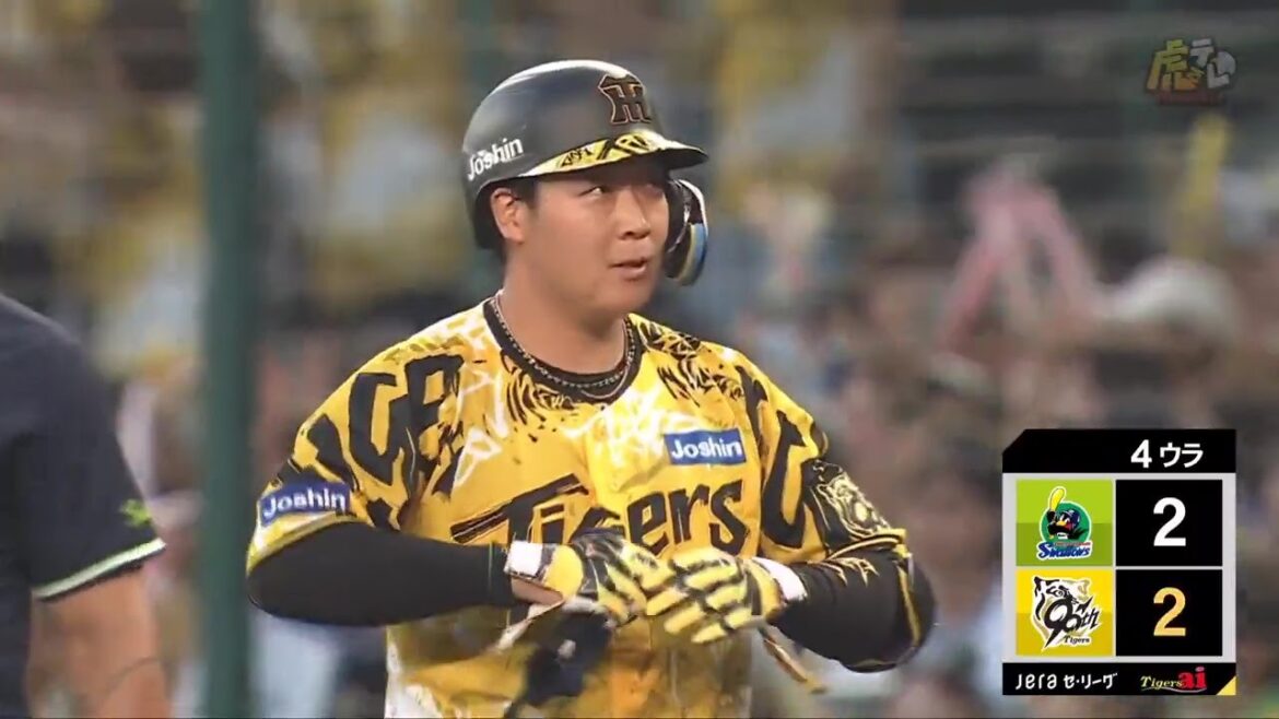 【すぐさま同点】4回裏、#大山悠輔 選手のライト前2点タイムリーヒット！ 【2025/7/12Ｔ－S】