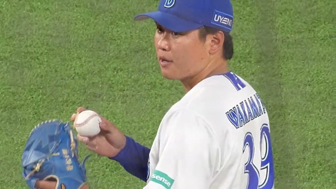 【プロ初登板】①緊張した面持ちで若松尚輝がプロ初登板！②佐野から一声③プロ初アウト④見事三者凡退に抑える！(2025.7.5/横浜スタジアム）