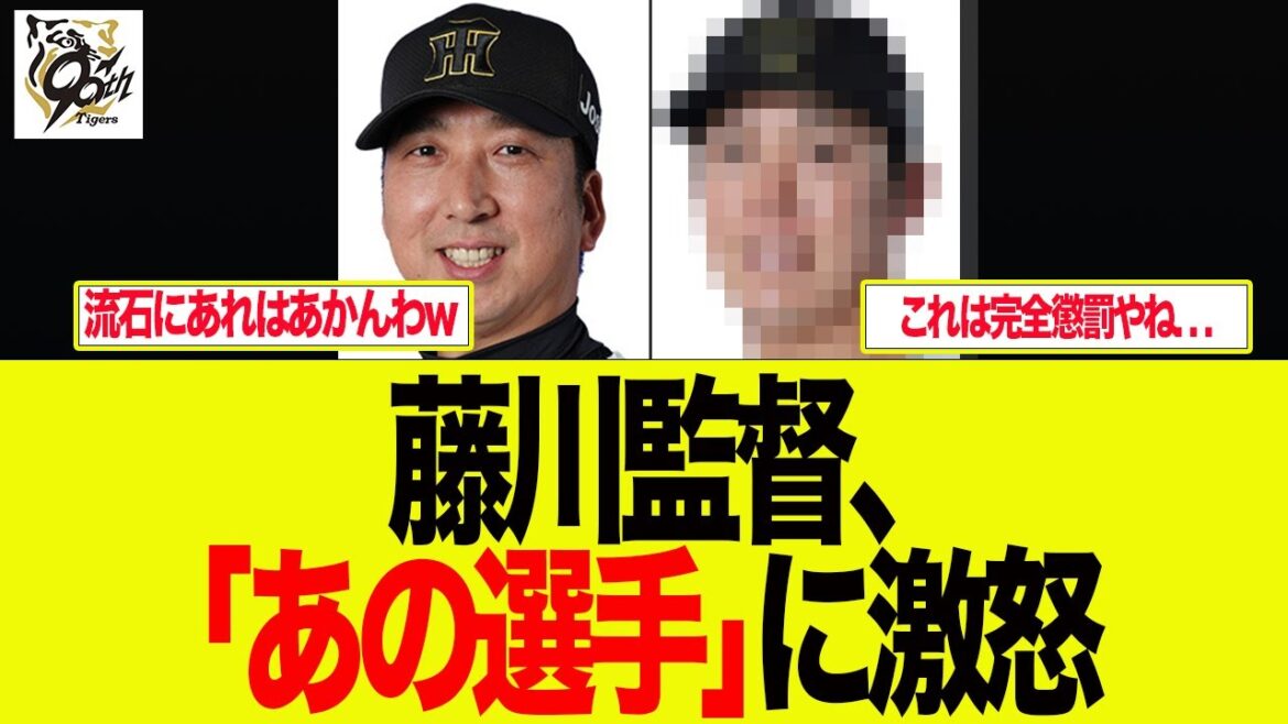 【阪神】藤川監督が「あの選手」に激怒した件 阪神ファンの反応集 【阪神】藤川監督が「あの選手」に激怒した件 阪神ファンの反応集
