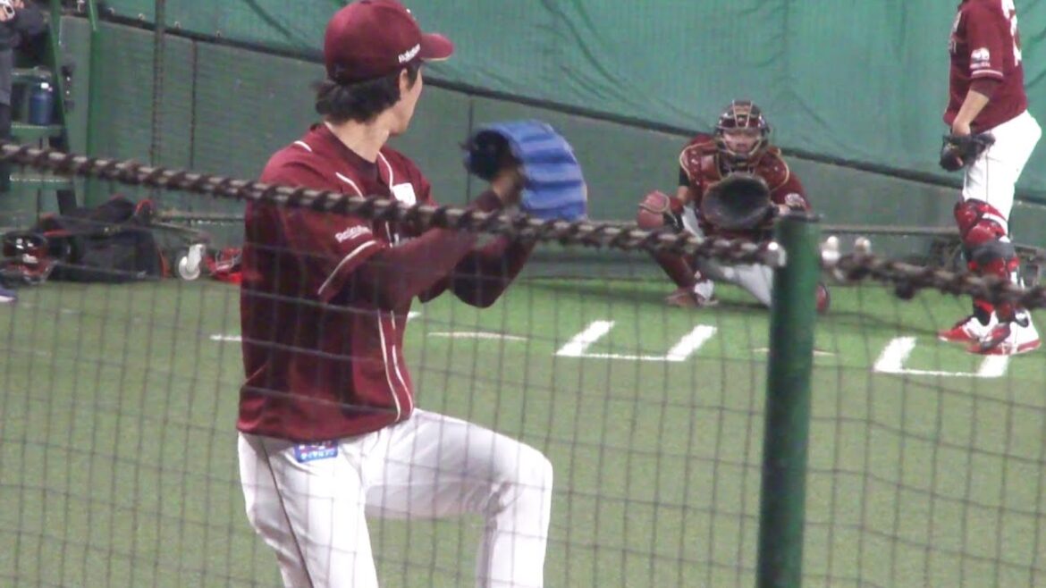 楽天 岸孝之が試合前にブルペンで投球練習　西武 vs 楽天　2025年7月10日(木) ベルーナドーム