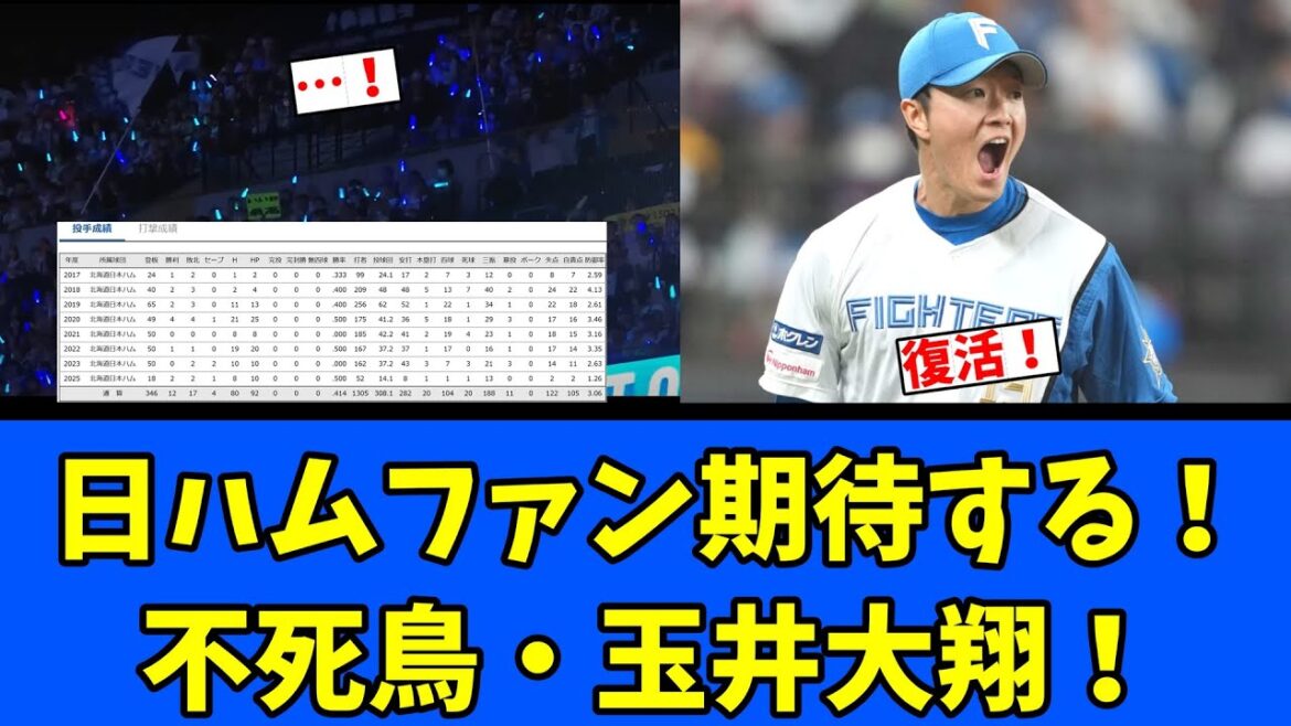 【玉井】日ハムファン期待する!不死鳥・玉井大翔 【玉井】日ハムファン期待する!不死鳥・玉井大翔