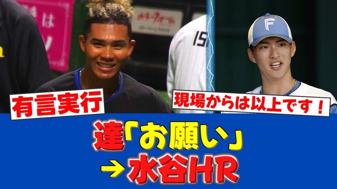 【現場の声】達の「お願いします」に応えた水谷！自己最多タイ9号2ラン！