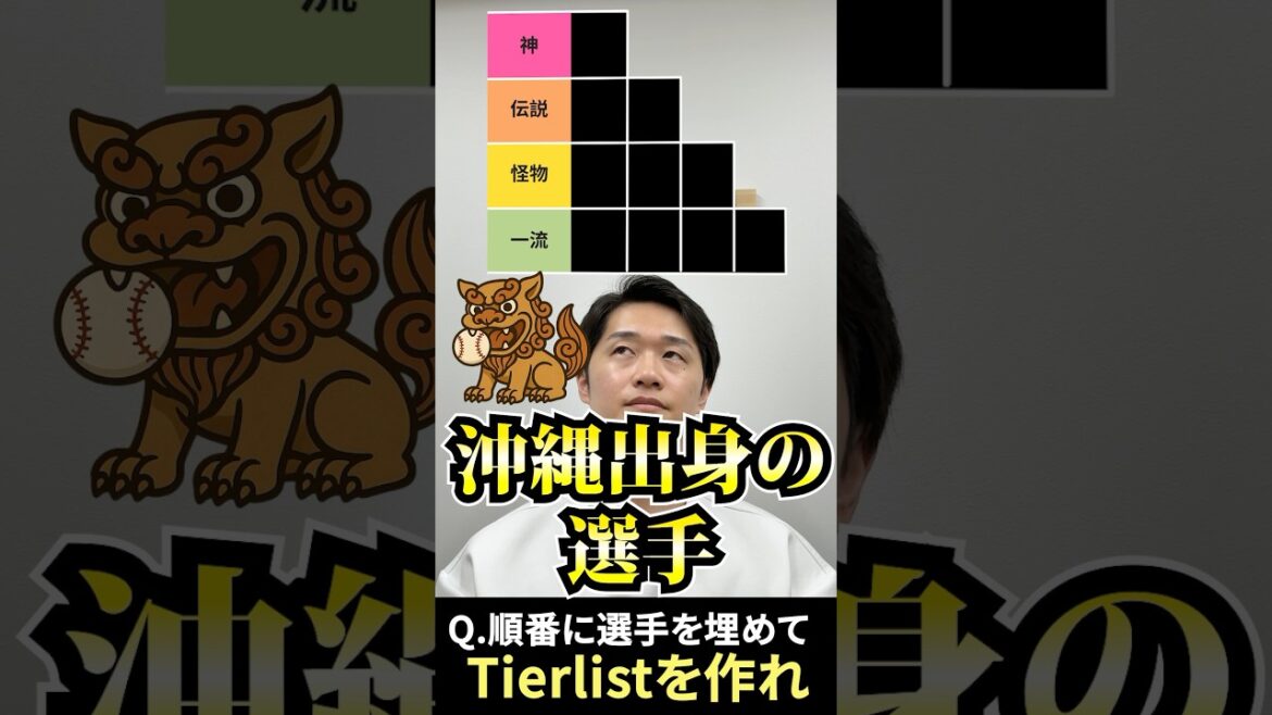 プロ野球tierを作ろう #tierlist #プロ野球 #宮城大弥 #沖縄 #山川穂高