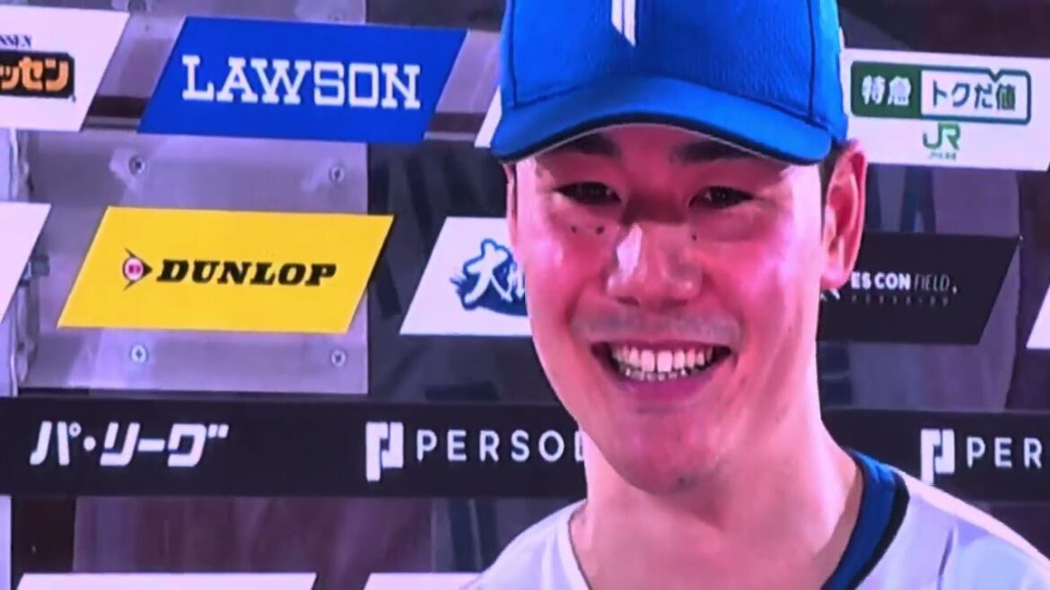 可愛い推しポイントはホクロ‼︎大活躍清宮幸太郎のヒーローインタビュー　　エスコンフィールド北海道日本ハムファイターズ