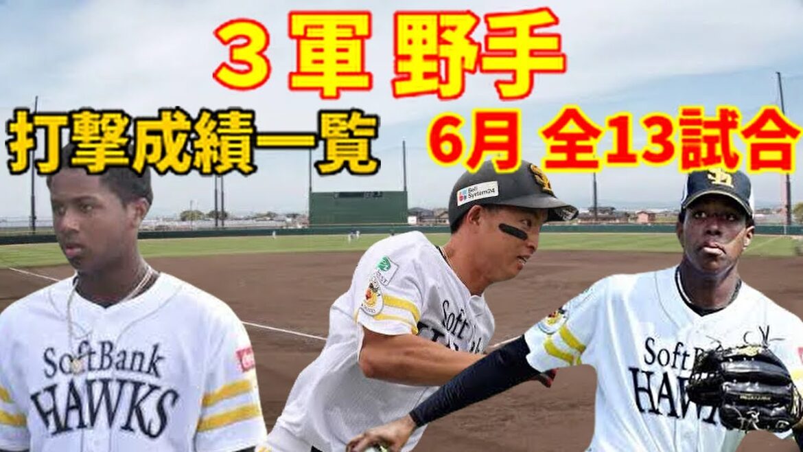 【3軍】支配下登録を掴む野手は??6月編 【3軍】支配下登録を掴む野手は??6月編