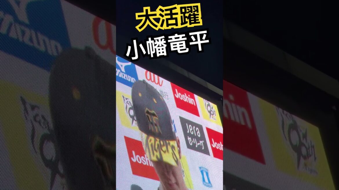 #tigers#小幡竜平  #阪神タイガース#hanshintigers #阪神 #阪神応援 #ヒーローインタビュー#球場ビジョン #タイガース #野球場 #阪神甲子園球場 #猛虎 #投手 #ヒーイン