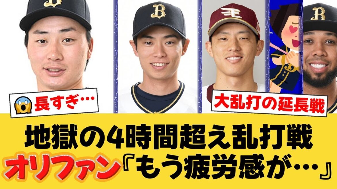 【4時間超の死闘】オリックス、8回に追いつくも延長で力尽きる…ファンからは4度の満塁機を逃した廣岡、そして審判の判定に厳しい声が殺到【オリックスファンの反応】【B速報】