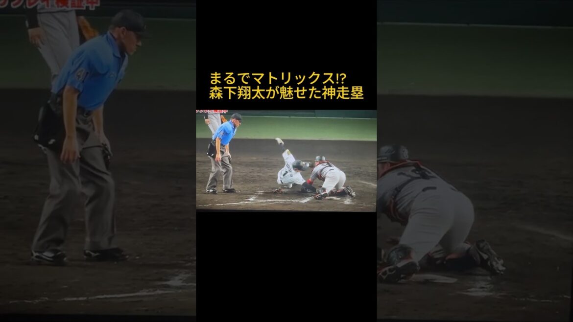森下翔太が激走し神走塁‼️ #shorts #森下翔太 #甲斐拓也 #リプレー検証 #阪神タイガース #阿部監督退場 #神走塁 #森下走塁 #田中秀太 #クロスプレー