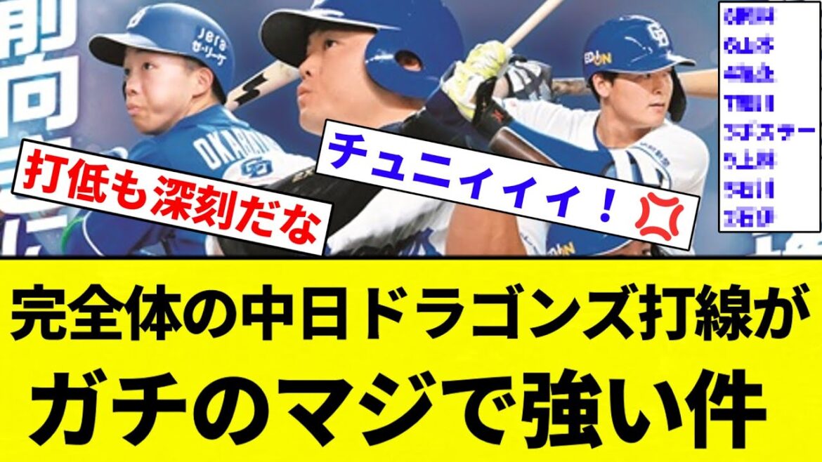 【最強すぎる！！！】完全体の中日ドラゴンズ打線がガチのマジで強い件【プロ野球反応集】【2chスレ】【なんG】
