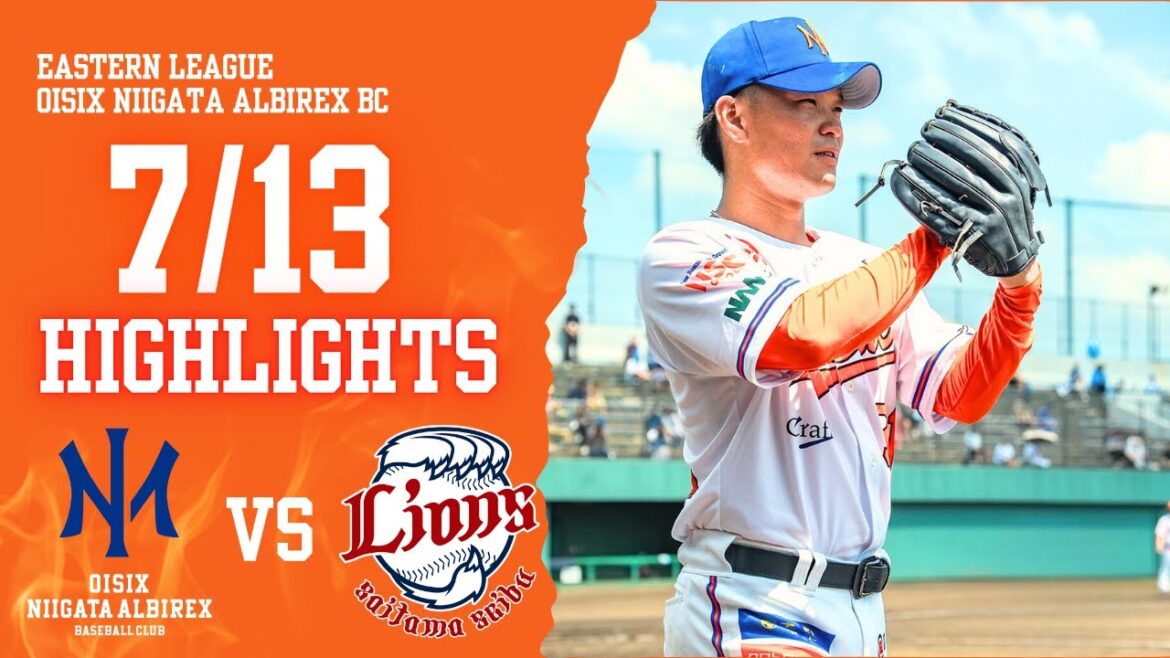 7月13日　VS埼玉西武ライオンズ（新潟市みどりと森の運動公園野球場）